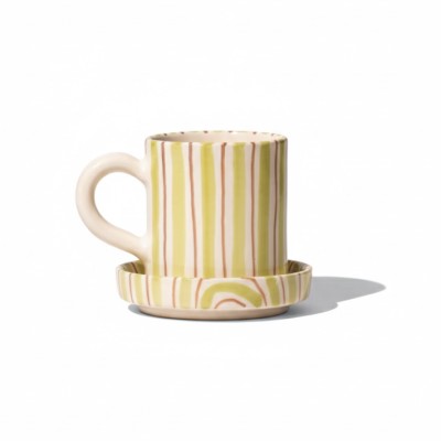 Tasse Raya vert anis et mauve